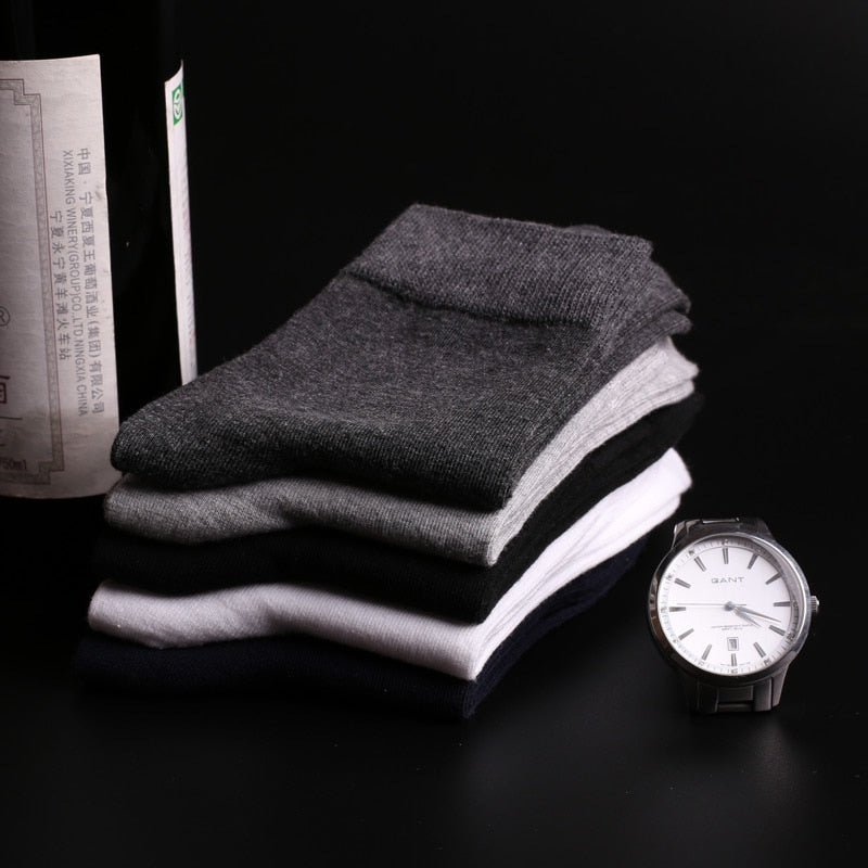 High Quality Cotton & Bamboo Fiber Classic Business Men's Dress Socks with Deodorant
